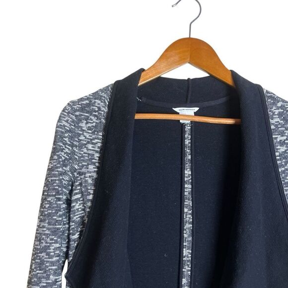 Club Monaco Black and Gray Cardigan with Open Front Design. Size xs - Picture 2 of 6